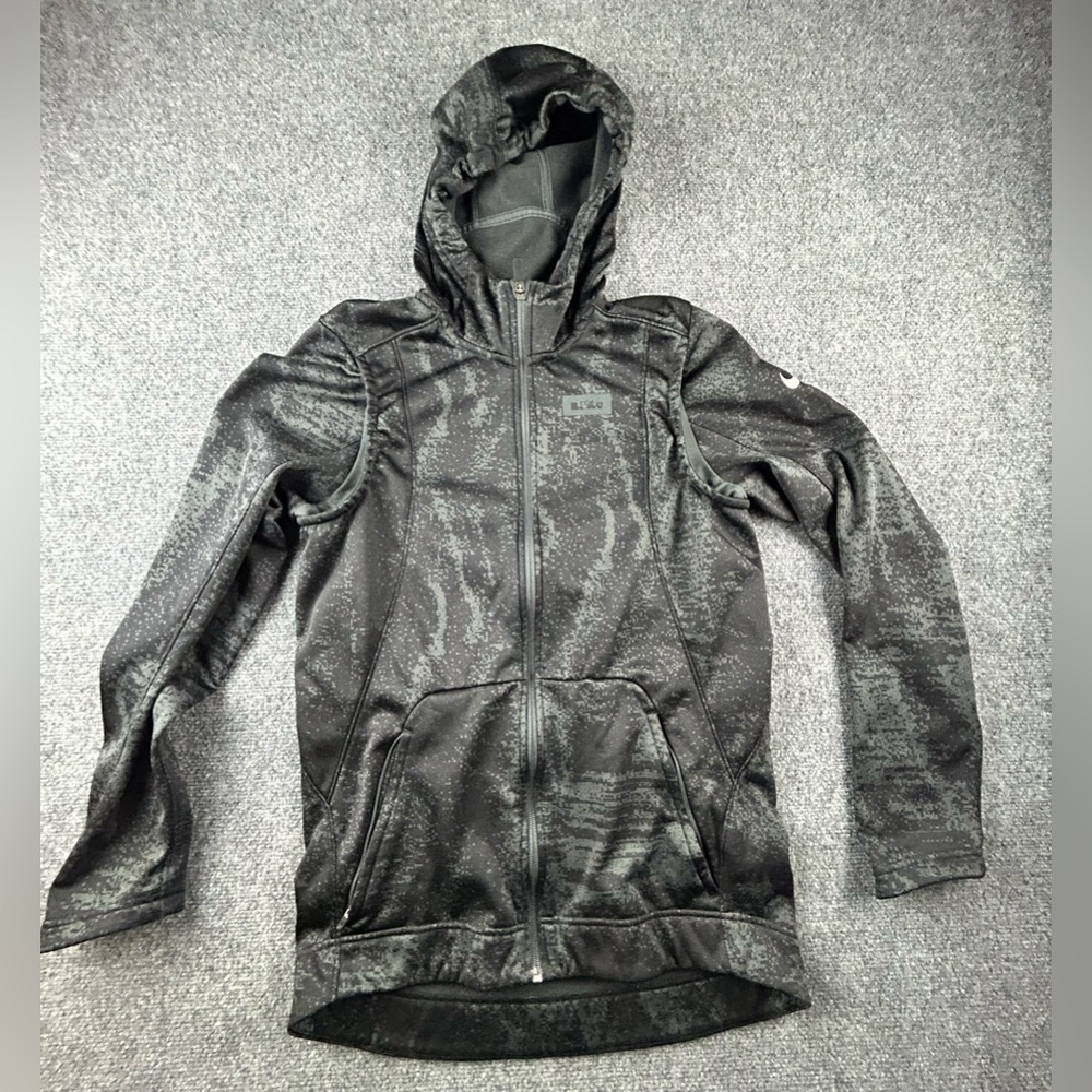 Nike Full Zip Hoodie Men’s S Jacket Lebron James Basketball Black